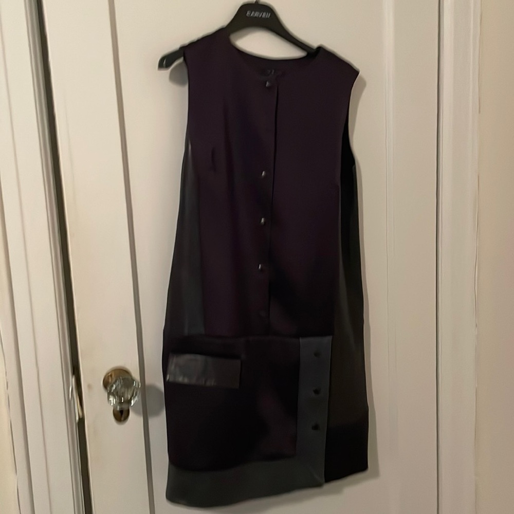 Rag and bone Short sleeves dress with leather pieces